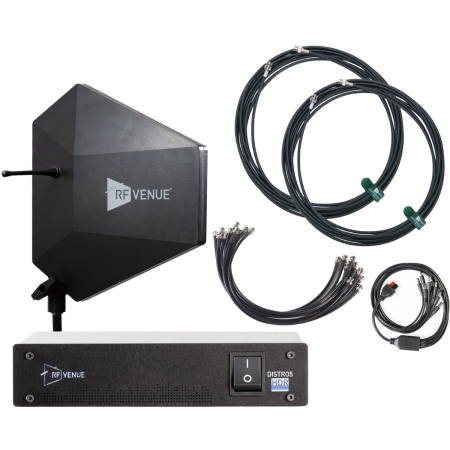 RF Venue DFIN-IPXD5 | 5-Channel Wireless Mic Bundle | IPX Diversity Fin with DISTRO5
