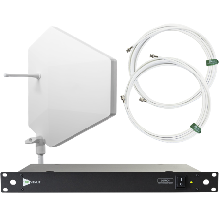 RF Venue DFIN-IPXWDISTRO4 | 4-Channel Wireless Mic Bundle | White IPX Diversity Fin with DISTRO4