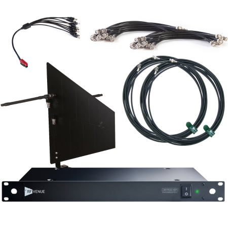 RF Venue DFINBD9 | 9 Channel Dual-Zone RF Distribution | Black Wallmount Diversity Fin Antenna
