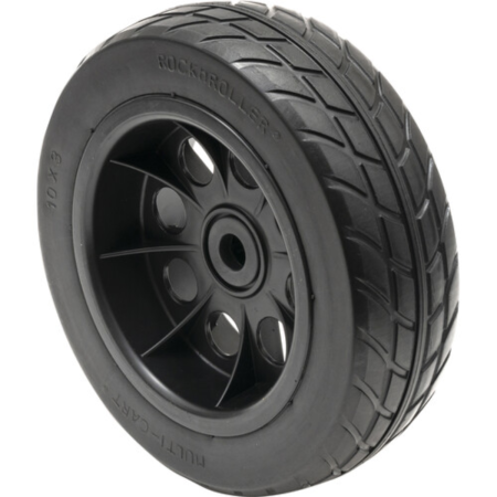 Rock N Roller RWHLO10X3BK | 2pc 10 x 3in R-Trac Rear Wheels | Foam-Filled No-Flat Tires