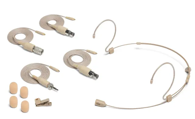 Samson DE60x | Cardioid 7.35mm Capsule - 135dB Max SPL | IP65 Headset Mic with 4 Wireless Adapters