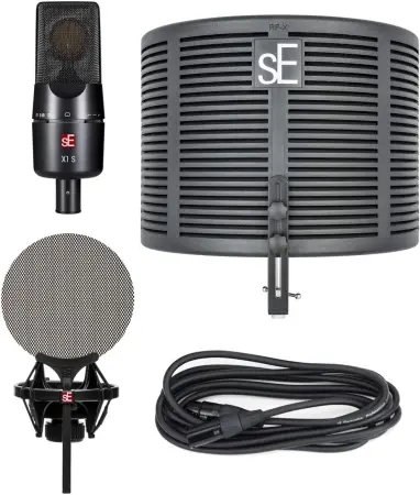sE Electronics X1 S Studio Bundle | Microphone with Reflection Filter X, Shockmount and Cable Pack