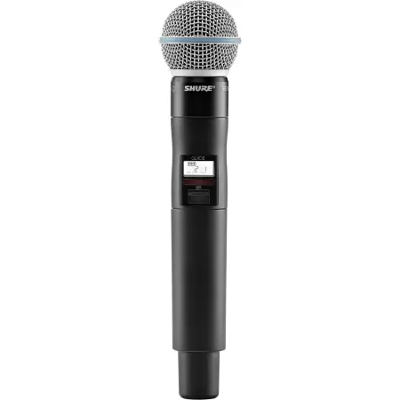 Shure QLXD2/B58A J50A (572-608 & 614-616 MHz) | Beta 58A Digital Handheld Mic | 330ft Range & AES Encryption