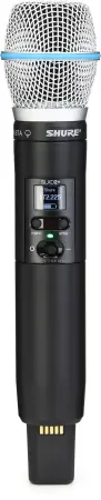Shure SLXD2+/B87A G57 | Beta 87A Supercardioid Condenser | 470 to 608MHz Handheld Transmitter