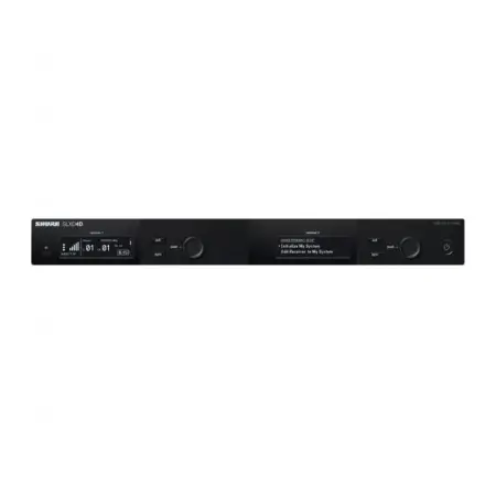 Shure SLXD4D-J52 | Dual-Channel Digital UHF Receiver | 24-Bit Audio with Rackmount Design