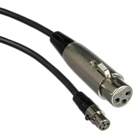 Shure WA310 | 4ft XLR Female to TA4F Cable | Bodypack Microphone Adapter