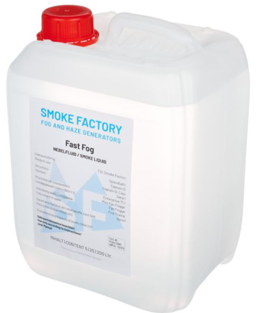 Smoke Factory SF-0201 Fast Fog (5 Liters) | Quick-Dissipating Water-Based Fog Fluid | Ideal for CO2 Jet Effects