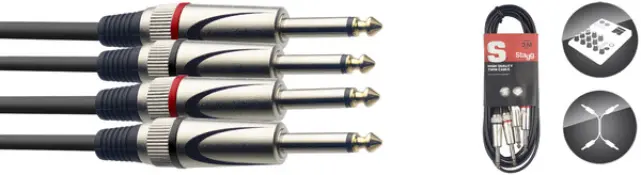 Stagg STC3P (10ft Dual 1/4 to Dual 1/4 Cable)