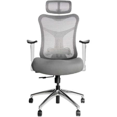 Wavebone Viking Studio Chair Foam Seat White | Ergonomic Adjustable Studio Chair | Foldable Arms & Lumbar Support