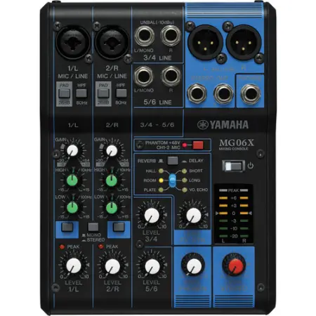 Yamaha MG06X | Ins: 2 Mic, 2 Line - Effects